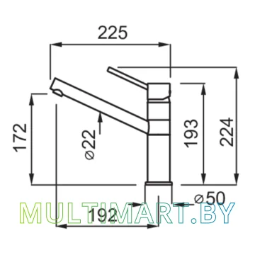 Смеситель Elleci Sava M79 Aluminium (MMKSAV79) картинка 2